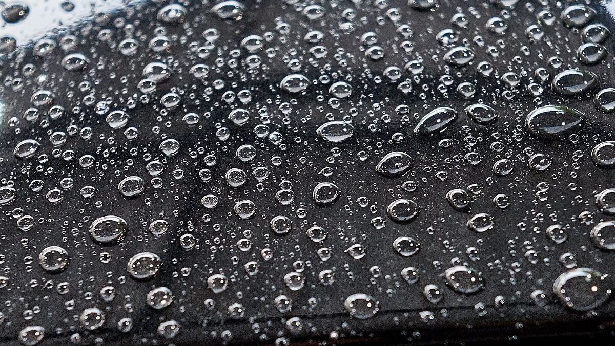 Graphene additives increase water beading and sheeting for better hydrophobicity.