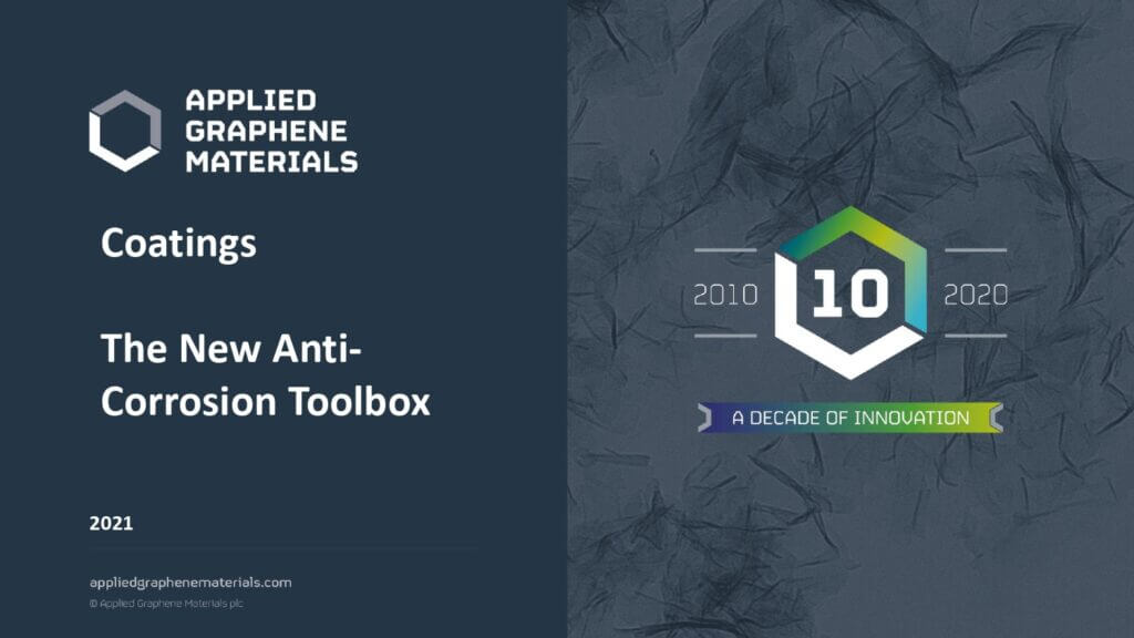 Anti-Corrosion Toolbox presentation explaining the benefits of graphene dispersions that are stable, safe and easy to incorporate.